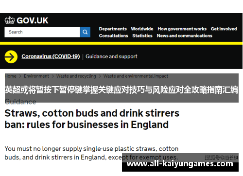 英超或将暂按下暂停键掌握关键应对技巧与风险应对全攻略指南汇编